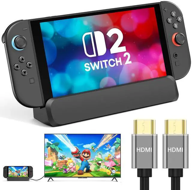 Main image of for Nintendo Switch 2 Dock Station, Portable TV Docking Station with 4K@60Hz HDMI Output, USB 3.0 Port and 100W USB C Power, Includes HDMI Cable