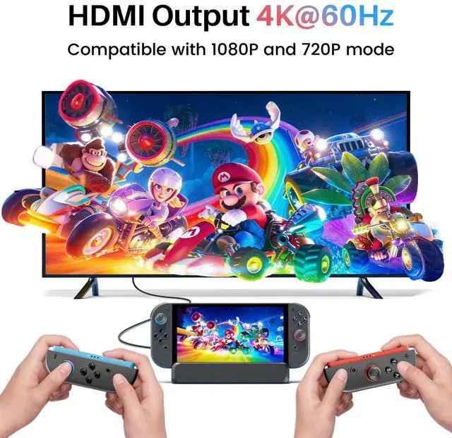 Alt view image 3 of 7 - for Nintendo Switch 2 Dock Station, Portable TV Docking Station with 4K@60Hz HDMI Output, USB 3.0 Port and 100W USB C Power, Includes HDMI Cable