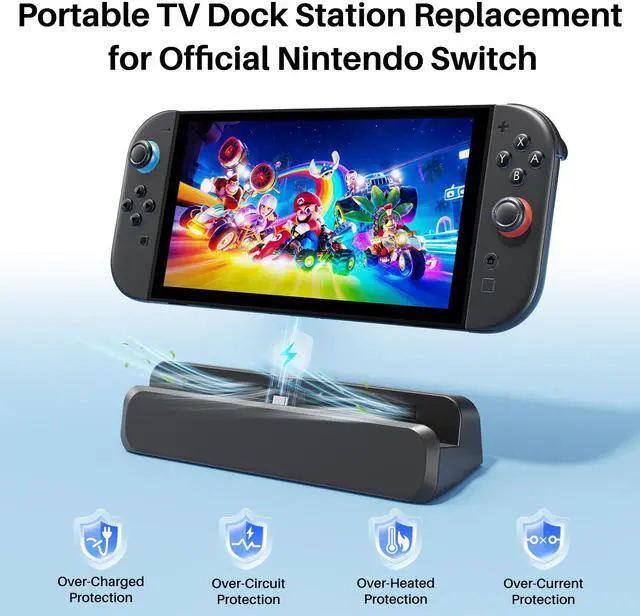 Alt view image 4 of 7 - for Nintendo Switch 2 Dock Station, Portable TV Docking Station with 4K@60Hz HDMI Output, USB 3.0 Port and 100W USB C Power, Includes HDMI Cable