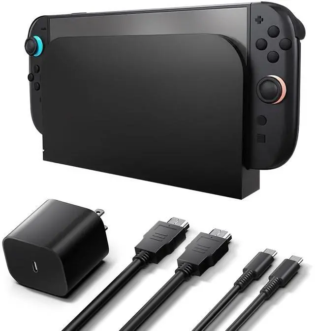 Main image of for Switch 2 TV Dock Station Replacement Switch 2 TV Dock Kit, 4K@60Hz HD HDMI Cable and 60W Fast Charging, Compatible with Nintendo Switch 2 Only