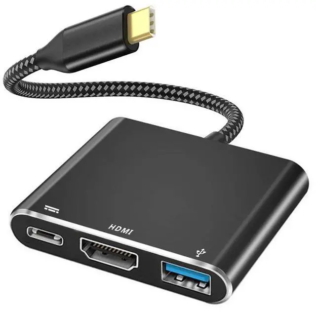 Main image of USB C to HDMI Adapter, USB-C Digital AV Multiport Adapter, HDMI 4K Video USB 3.0 100W Fast Charging Hub Compatible with iPhone 15 MacBook Pro/Air iPad iMac 2022, Galaxy S23/S22