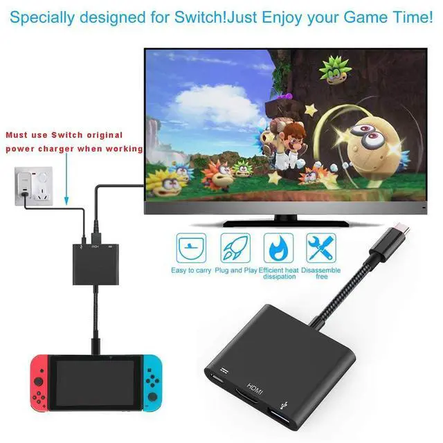 Alt view image 7 of 7 - USB C to HDMI Adapter, USB-C Digital AV Multiport Adapter, HDMI 4K Video USB 3.0 100W Fast Charging Hub Compatible with iPhone 15 MacBook Pro/Air iPad iMac 2022, Galaxy S23/S22