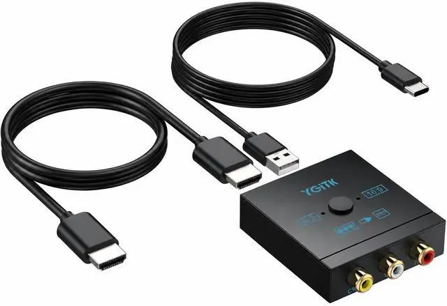 Main image of RCA to HDMI Converter with HDMI Cable, 1080P AV to HDMI Converter 4:3/16:9