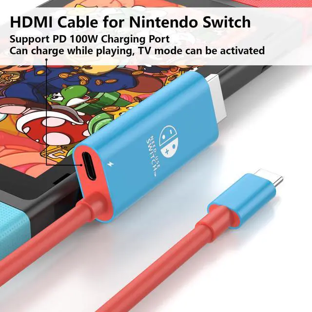 Alt view image 7 of 7 - USB C to HDMI Cable for Nintendo Switch Dock Station, 6.6FT 4K HDTV Cable