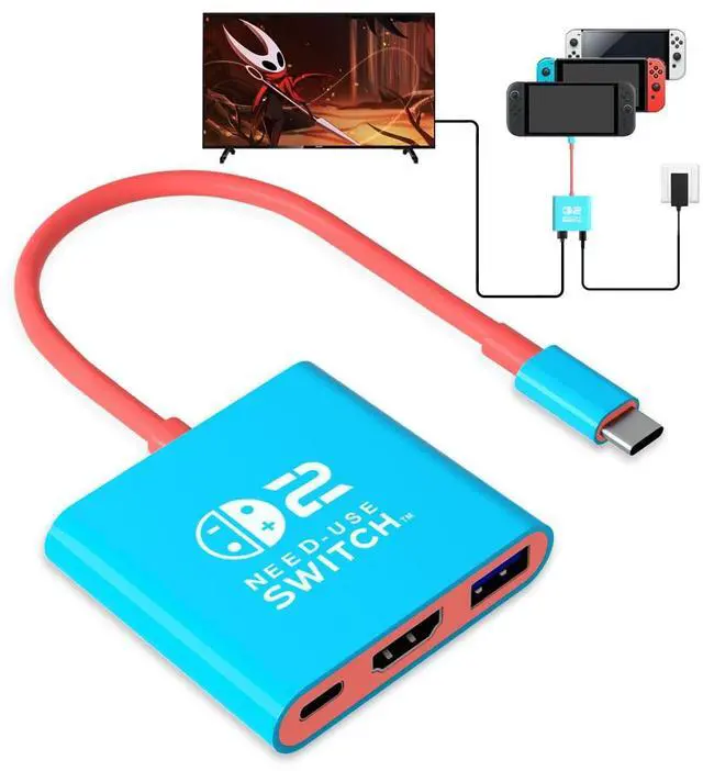 Main image of Switch 2 Dock for Nintendo Switch2 Tv Adapter Portable Switch2 Docking Station, Switch TV Adapter Compatible Steam Deck/Switch OLED, USB C to HDMI Adapters Support 4K/1080P Switch2 TVs Dock Mode