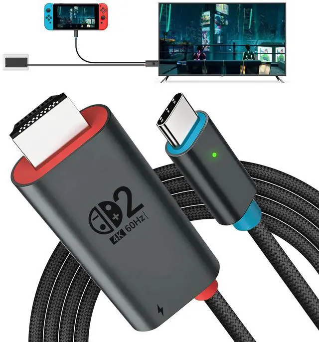 Main image of for Switch 2 Dock HDMI Adapter, 4K@60Hz TV Output, PD 100W USB-C Fast Charging, Type-C to HDMI Cable Compatible with Switch 2/OLED/Steam Deck/ROG Ally/Laptops/Phones
