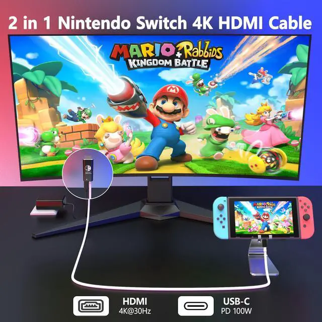 Alt view image 3 of 7 - Portable Switch Dock USB C to 4K HDMI Conversion Cable for Nintendo Switch/Switch OLED, TV HDMI Adapter Cable Compatible with Nintendo Switch, Steam Deck, Laptop,Tablet, Mobile Phone