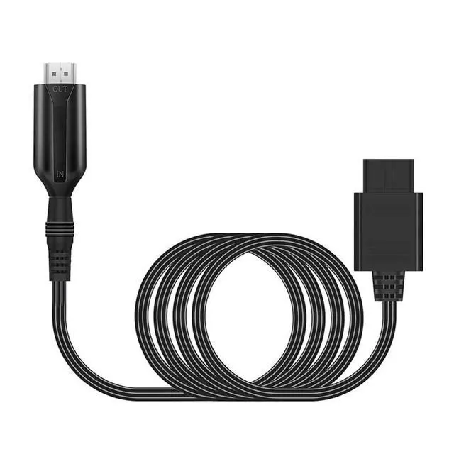 Alt view image 4 of 6 - HDMI Cable, N64 to HDMI Adapter Cables HD Converter Connector Video Conversion Line 1080P/720P 1M Cord Compatible with Nintendo 64 N64/NGC/SNES, TV/Monitor