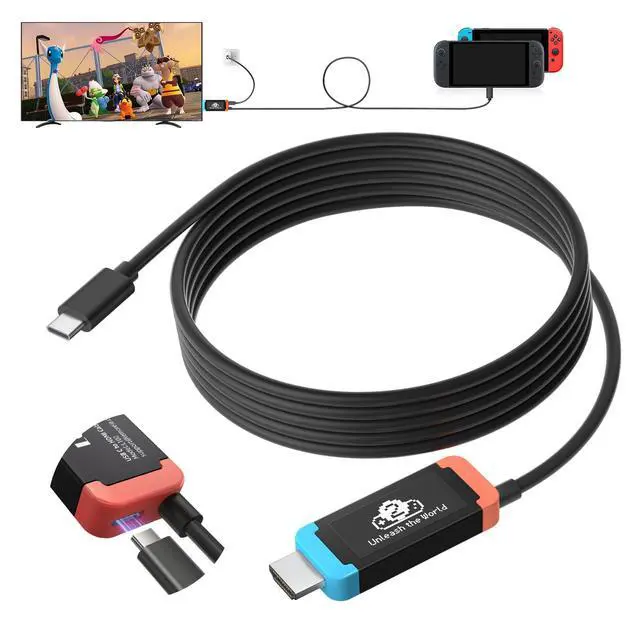 Alt view image 7 of 7 - 100W PD USBC to HDMI Adapter Cable for Switch 2, 4K@60Hz