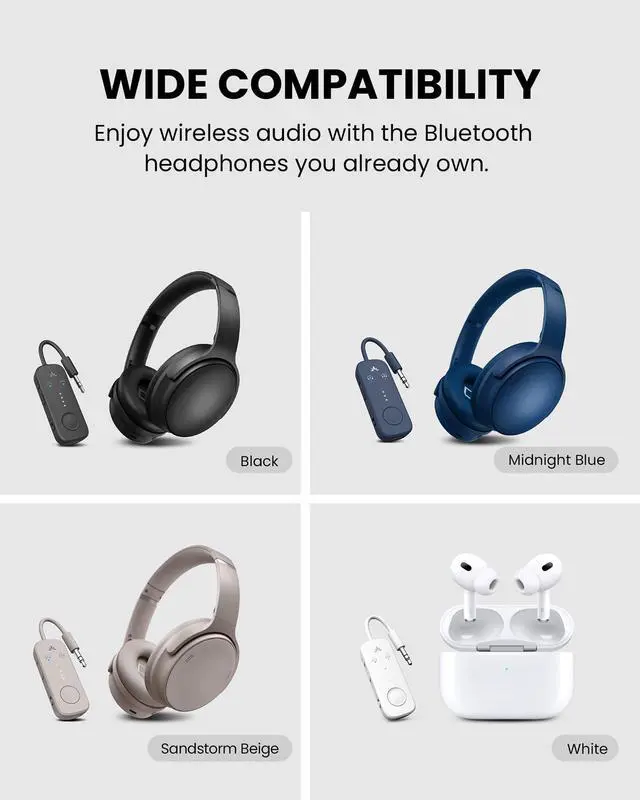 Alt view image 7 of 7 - Relay Airplane Bluetooth Adapter for 2 AirPods or Headphones