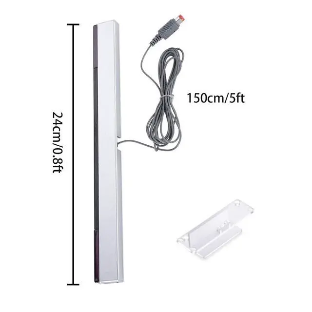 Alt view image 2 of 6 - Wii Sensor bar, Wired Infrared Sensor Bar for Wii, Replacement Wired Infrared IR Ray Motion Sensor Bar Compatible with Wii and Wii U Console
