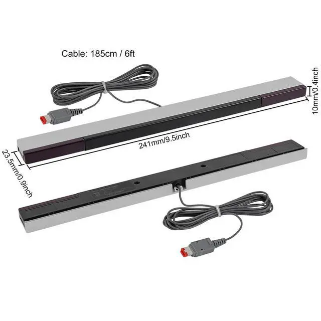 Alt view image 7 of 7 - Motion Sensor Bar for Wii, Sensor Bar for Nintendo Wii and Wii U Console