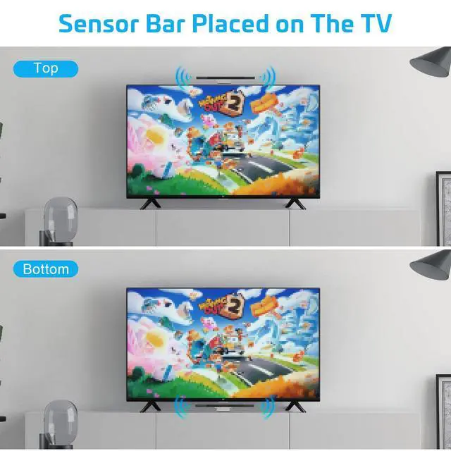 Alt view image 5 of 7 - 3 in 1 Wii Wired Motion Sensor Bar + AC Power Supply Adapter Cord + Composite Audio Video Cable Compatible with Nintendo Wii (Not for Wii U)