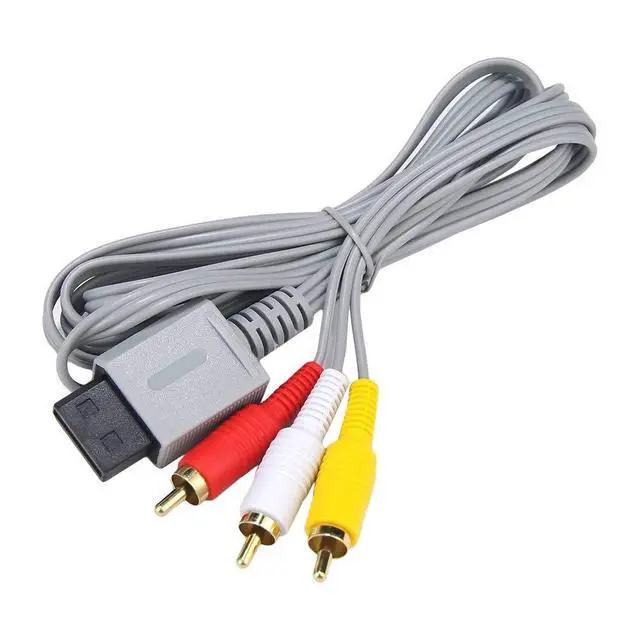 Alt view image 3 of 6 - 3 in 1 Wii AC Power Adapter + Composite Audio Video Cable Data Cables + Wired Motion Sensor Bar Data Cables Compatible with Nintendo Wii