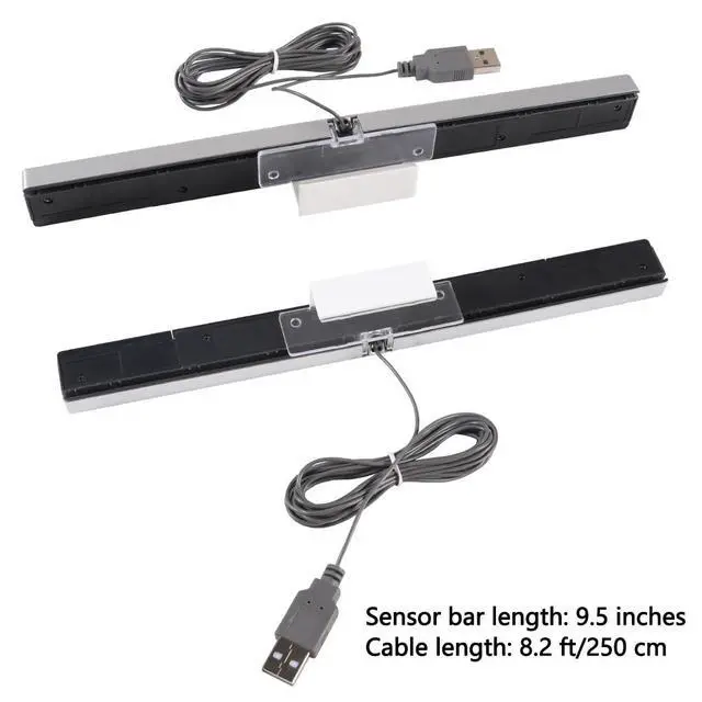 Alt view image 2 of 7 - USB Sensor Bar for Wii, USB Wired Sensor Bar for Nintendo Wii and Wii U