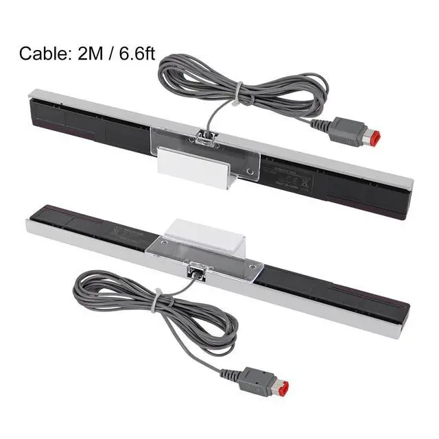 Alt view image 2 of 7 - Sensor Bar for Wii and Wii U, Replacement Wired Infrared Ray Sensor Bar
