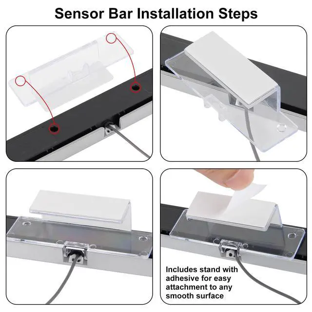 Alt view image 3 of 7 - USB Sensor Bar for Wii / Wii U, Replacement Wired Infrared Ray Sensor Bar