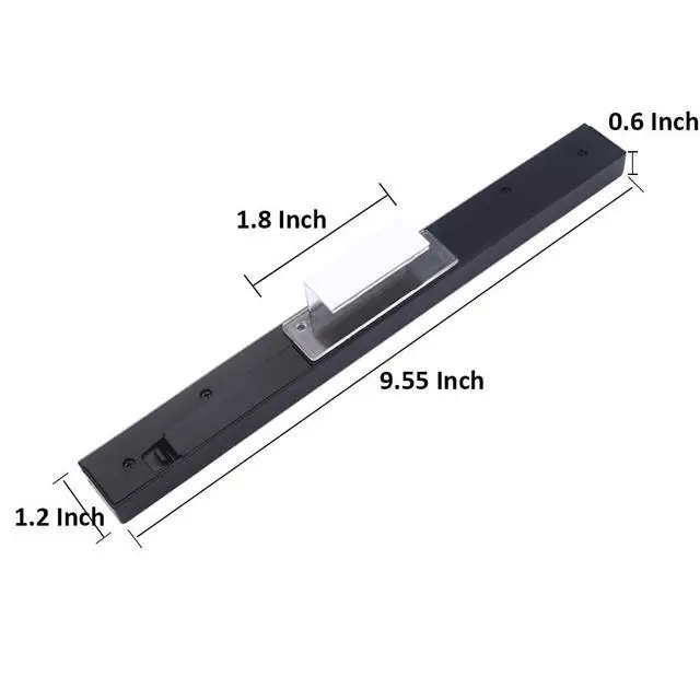 Alt view image 6 of 7 - Wii Wireless Sensor Bar, for Wii Sensor Bar Replacement Compatible with Nintendo Wii/Wii U Console with Stable Stand, Black