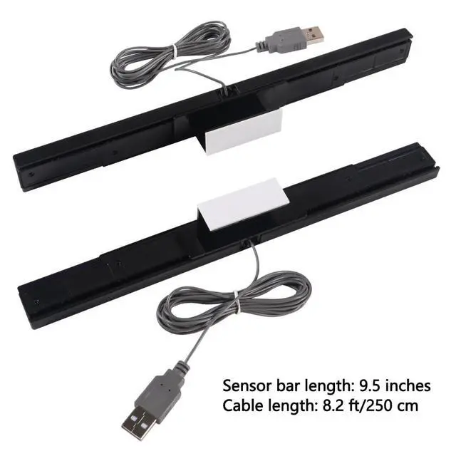 Alt view image 2 of 7 - USB Sensor Bar for Wii, USB Wired Sensor Bar for Nintendo Wii and Wii U
