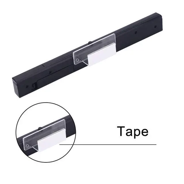 Alt view image 5 of 7 - Wii Wireless Sensor Bar, for Wii Sensor Bar Replacement Compatible with Nintendo Wii/Wii U Console with Stable Stand, Black