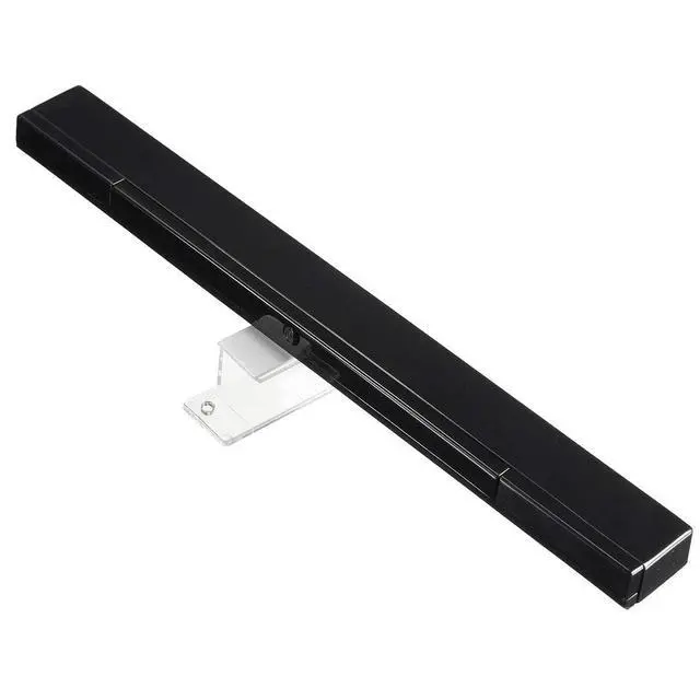 Alt view image 7 of 7 - Wii Wireless Sensor Bar, for Wii Sensor Bar Replacement Compatible with Nintendo Wii/Wii U Console with Stable Stand, Black