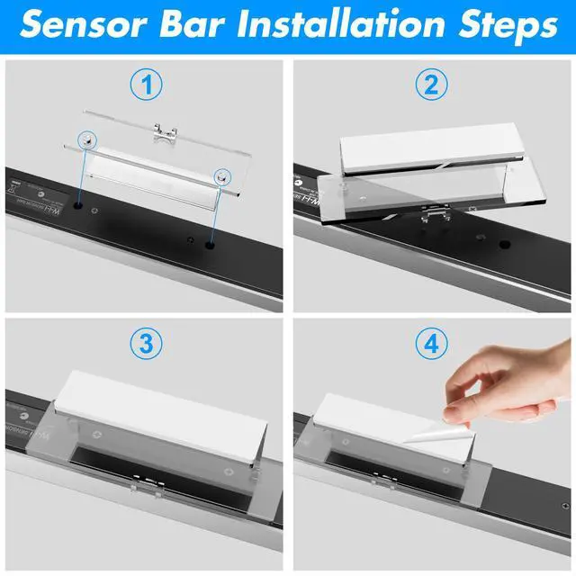 Alt view image 7 of 7 - Wii Wired Infrared Ray Sensor Bar Replacement Video Game Accessories Compatible with Nintendo Wii and Wii U Console, Includes Clear Stand