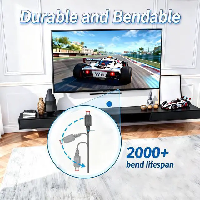 Alt view image 6 of 7 - Wii Wired Sensor Bar for Wii and Wii U Console, Motion Game Accessories