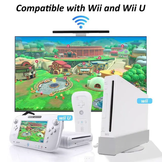 Alt view image 6 of 7 - Motion Sensor Bar for Wii - Wired USB Sensor Bar Replacement for Nintendo Wii and Wii U Console - Game Accessories for Wii, Wii U
