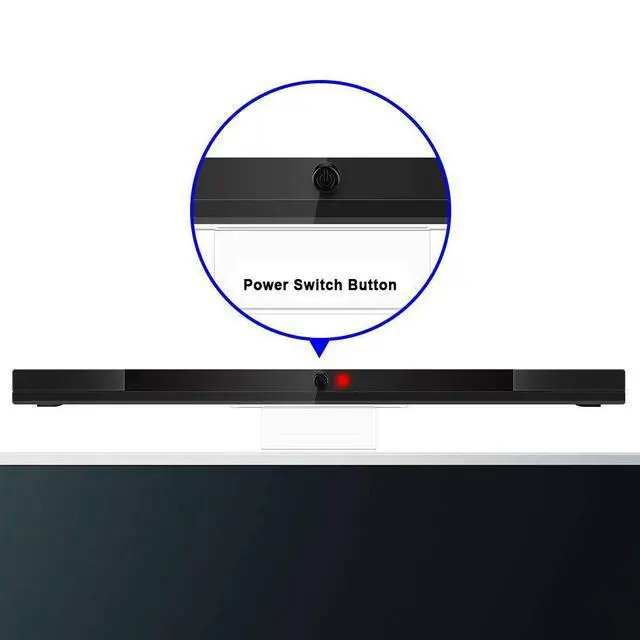 Alt view image 2 of 7 - Replacement Wii Wire-less Sensor Bar, Motion Sensor Signal Receiver for Nintendo Wii and Wii U Console with Stable Stand and 4 AAA Batteries(Black)