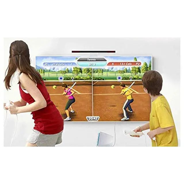 Alt view image 6 of 7 - Replacement Wii Wire-less Sensor Bar, Motion Sensor Signal Receiver for Nintendo Wii and Wii U Console with Stable Stand and 4 AAA Batteries(Black)