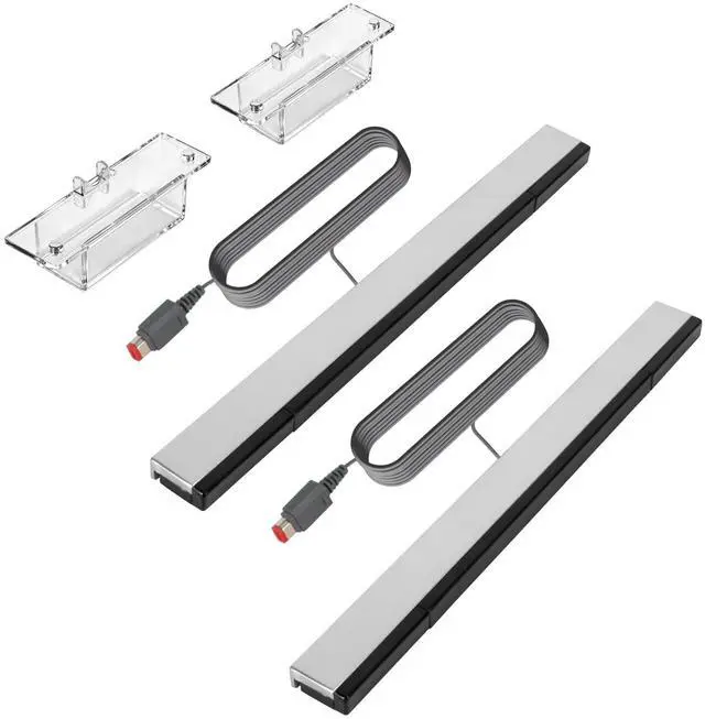 Main image of 2 Pack Motion Sensor Bar for Wii Remote - Wired USB Sensor Bar Replacement for Nintendo Wii and Wii U Console - Game Accessories for Wii, Wii U