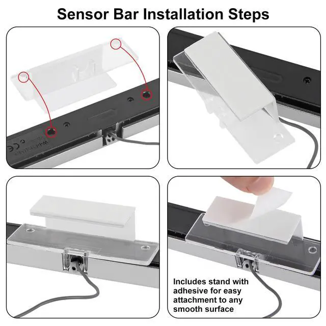 Alt view image 3 of 7 - USB Sensor Bar for Wii, Wii U, Replacement IR Motion Sensor Bar