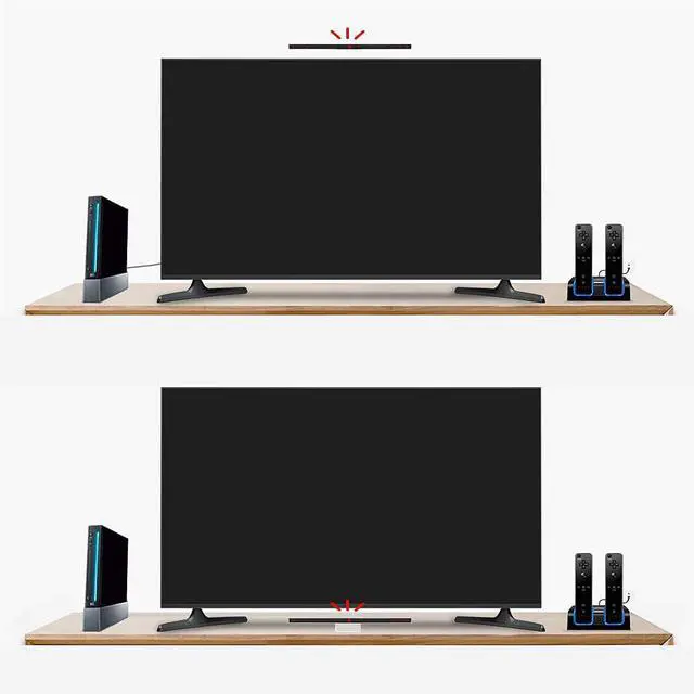 Alt view image 7 of 7 - Sensor Bar for Wii, Wireless Sensor Bar for Nintendo Wii and Wii U Console