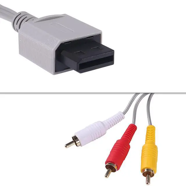 Alt view image 5 of 7 - AV Cable and Sensor Bar for Wii Wii U, Audio Video AV Cable Cord and Wired Infrared Ray Sensor Bar for Nintendo Wii and Wii U
