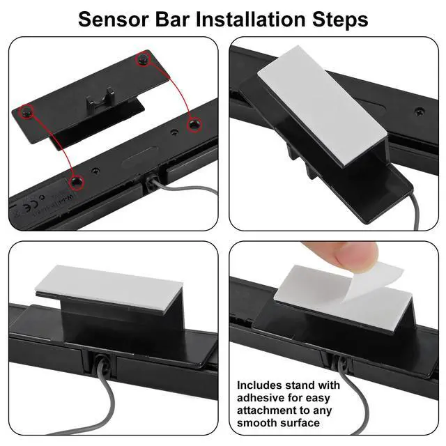 Alt view image 3 of 7 - USB Sensor Bar for Wii, Wii U, Replacement IR Motion Sensor Bar