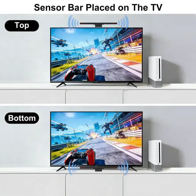Alt view image 7 of 7 - USB Sensor Bar for Wii, Wii U, Replacement IR Motion Sensor Bar