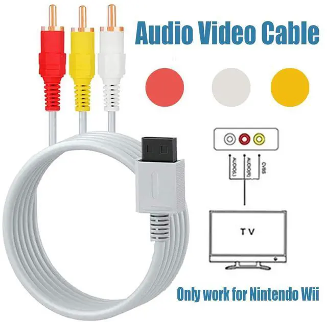 Alt view image 3 of 7 - 4 in 1 Wii Replacement Cables Set - AC Power Adapter, Wii to HDMI Converter, Wired Motion Sensor Bar and Composite AV Cable