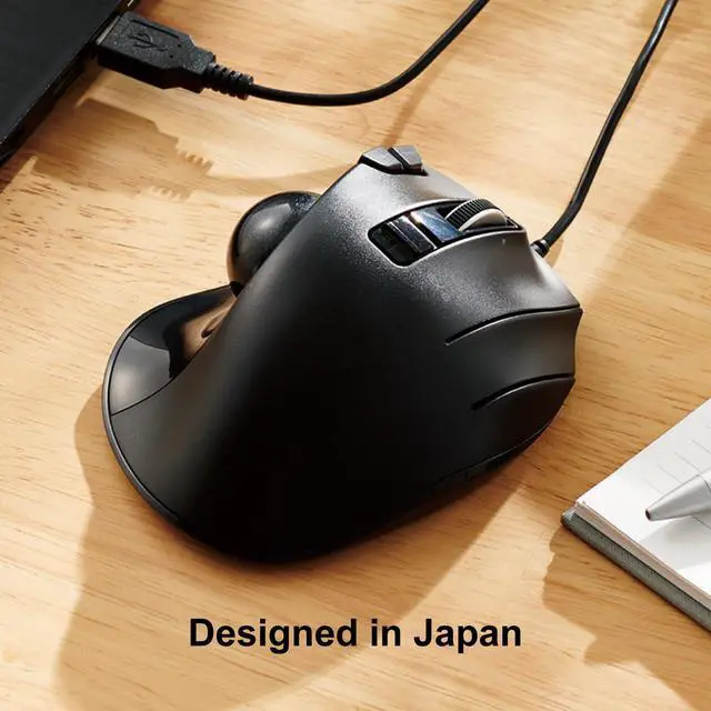 Alt view image 2 of 7 - EX-G Wired Trackball Mouse, Ergonomic, Thumb Control, Smooth Tracking Roller Ball, 6 Programmable Buttons, Tilt Scroll Computer Mice for PC Mac