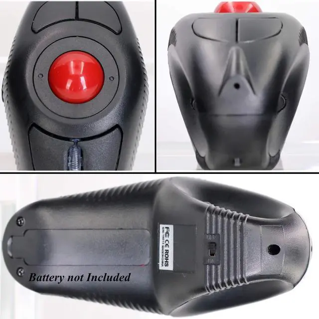 Alt view image 7 of 7 - Wireless 2.4G USB Ergonomic Trackball Handheld Finger Mouse