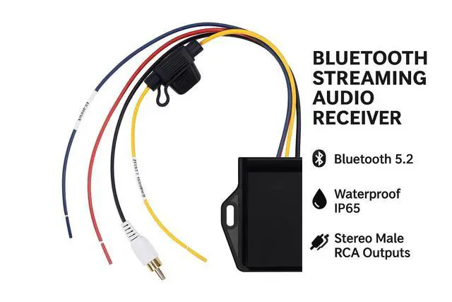 Alt view image 5 of 7 - CAR Bluetooth Receiver with RCA Output for Car, Truck & Marine