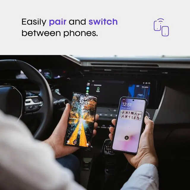 Alt view image 6 of 7 - Two Wireless Android Auto Adapter Convert Factory Wired Android Auto to Wireless Bluetooth & Wi-Fi Auto Connect Easy Plug & Play Multifunction Button Made in Europe