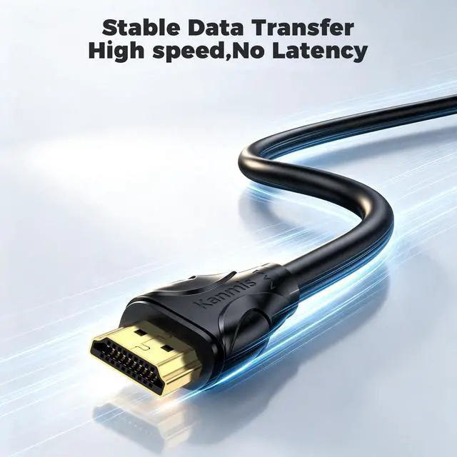 Alt view image 2 of 7 - 25FT HDMI Cables 4K60Hz, High Speed 4K HDMI Cord with Gold Plated Connectors, Compatible with PlayStation Arc PS3 PS4 PC HDTV