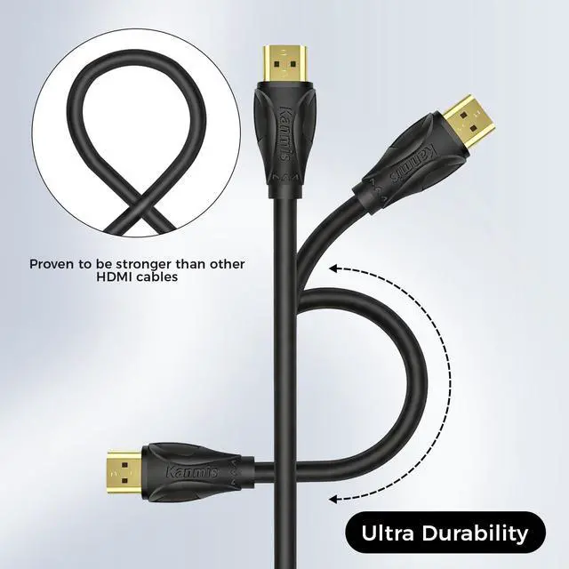 Alt view image 4 of 7 - 25FT HDMI Cables 4K60Hz, High Speed 4K HDMI Cord with Gold Plated Connectors, Compatible with PlayStation Arc PS3 PS4 PC HDTV