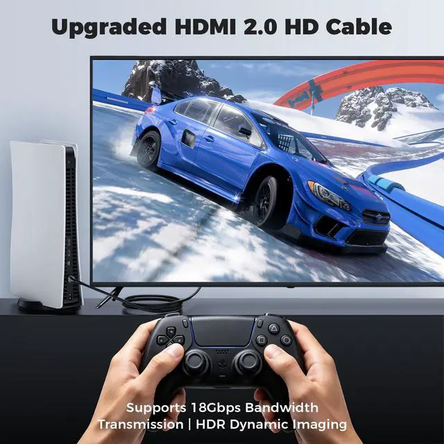 Alt view image 5 of 7 - 25FT HDMI Cables 4K60Hz, High Speed 4K HDMI Cord with Gold Plated Connectors, Compatible with PlayStation Arc PS3 PS4 PC HDTV