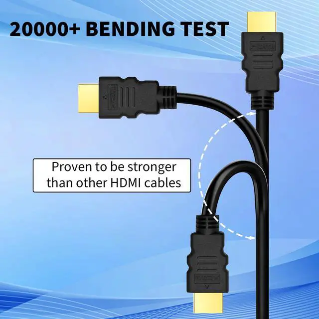 Alt view image 3 of 7 - 4K HDMI Cable 6ft/1.8m 5-Pack, 2.0 Ultra HD, 18Gbps High-Speed, Black Cord