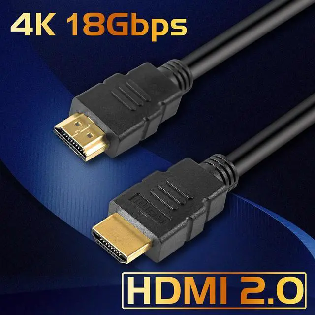 Alt view image 5 of 7 - 4K HDMI Cable 6ft/1.8m 5-Pack, 2.0 Ultra HD, 18Gbps High-Speed, Black Cord