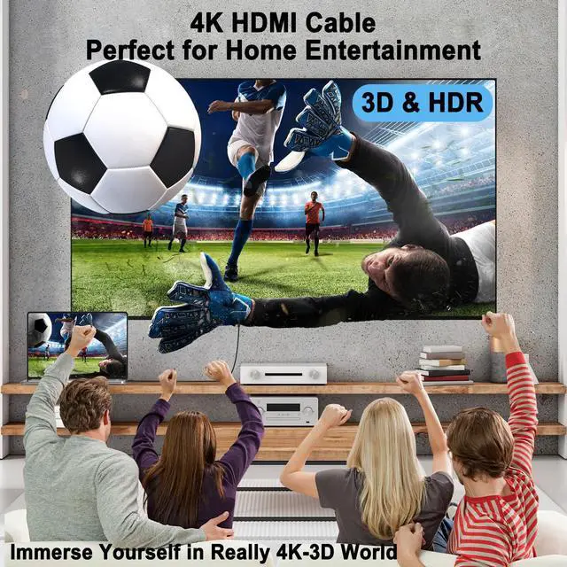 Alt view image 5 of 7 - 3 FT HDMI Cable 10-Pack Black,4K HDMI Cord 3FT High Speed Shielded HDMI 2.0