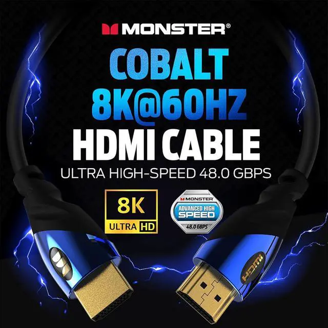 Alt view image 2 of 7 - 8K HDMI Cable Xbox Series X & PlayStation 5 HDMI Cable w/ 24K Gold Contacts & V-Grip, 48 Gbps Speed, 60/120 Hz Refresh Rate, Dynamic HDR & eARC for Superior Visuals & Audio (12 FT) New Model