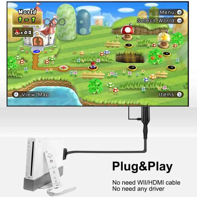 Alt view image 4 of 7 - Wii to HDMI 1M(3.2FT) Cable Converter,1080P/ 720P Wii HDMI Adapter Output Video Audio Wii HDMI Converter Supports All Wii Display Modes, NTSC .Compatible with Wii, Wii U, HDTV