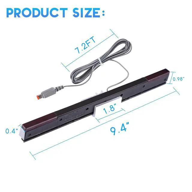 Alt view image 5 of 7 - 3 in 1 Accessories Bundle Kits for Wii, AC Power Supply Adapter + Wii to hdmi Converter and Wired Infrared Ray Sensor Bar Compatible with Nintendo Wii